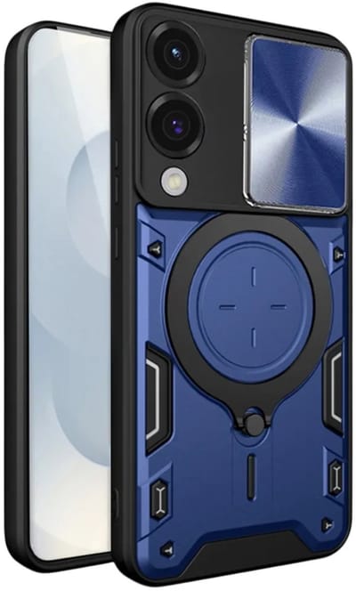 Hoesje geschikt voor Samsung Galaxy S25 Edge - Techsuit CamGuard Pro Back Cover - Blauw