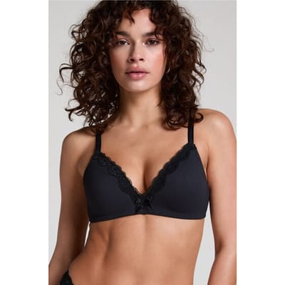 Hunkemöller Dames Lingerie Voorgevormde bh zonder beugel Lola - Zwart - maat B75