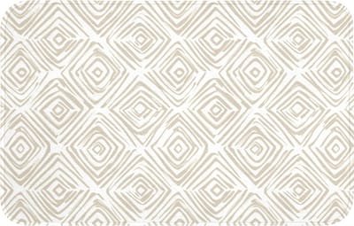 WC mat 80x50 cm - Antislip - Abstract - Ruit - Beige - Toiletmat - Vloermat - Douchemat - Toilet tapijt - Toiletmatten