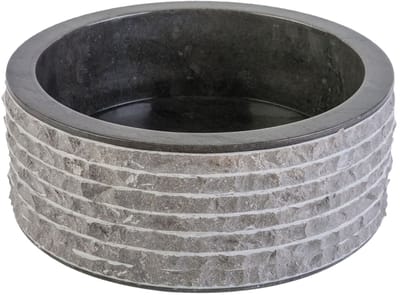 Aloni by Creavit MARMEREN ALUR WASKOM MET GEPOLIJSTE BINNENZIJDE - ZWART 40X15CM