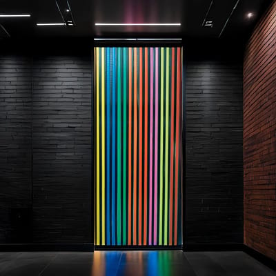 Voordelige Vliegengordijn/deurgordijn Linten multicolor/zwart 90x200