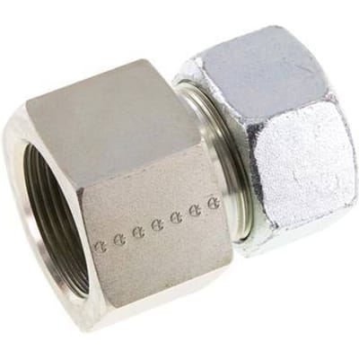 G 1 1/4'' x 30S Verzinkt Stalen Rechte Snijring Koppeling 400 Bar DIN 2353 - FL2S-FC-EZ-114G-30-S