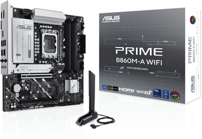ASUS PRIME B860M-A WIFI Moederbord - Intel B860 - Intel LGA1851 - DDR5 RAM - Micro-ATX