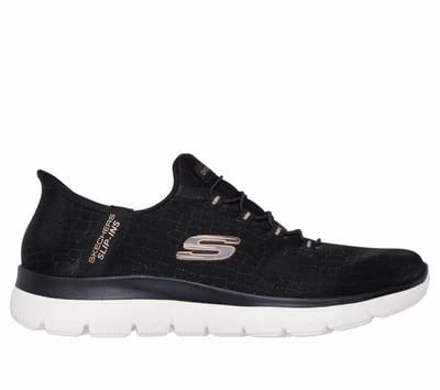 Buty Damskie SKECHERS SUMMITS CLASSY NIGHT 150128W-BKRG Czarne Slip-Ins 36