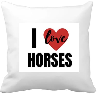 Akyol - i love horses Kussen hoes - Paarden - paarden liefhebbers - verjaardagscadeau - kado - gift - 40 bij 40 cm