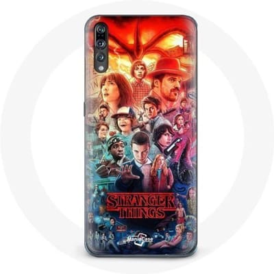 Hoesje voor Huawei P20 Stranger Things Teaser seizoen 4 posterkarakters Art