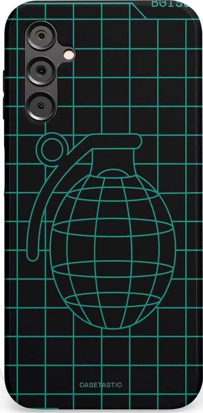 Casetastic Hoesje Geschikt voor Samsung A14 (5G/4G) - Stijlvolle Beschermende Duo-layer Case - Retro bom