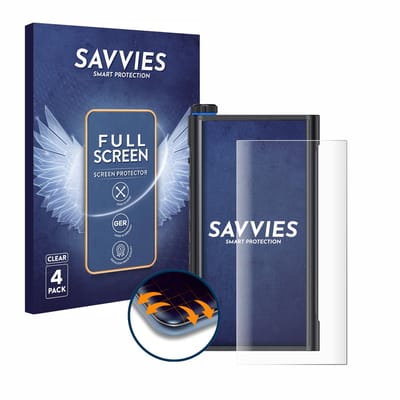 Savvies - Screenprotector voor FiiO M15s - Folie Beschermfolie transparant volledig dekking 4 Stuks