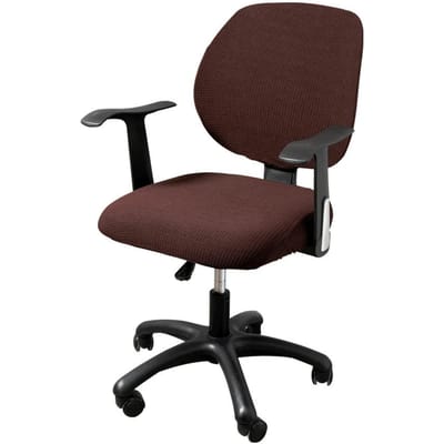 Stoel Zitvlak en Rugleuning Gesplitste 2-delige Set Waterdichte Bureaustoelhoes Computer Draaibaar Effen Kleur Elastische Stoelhoes Two Piece Set