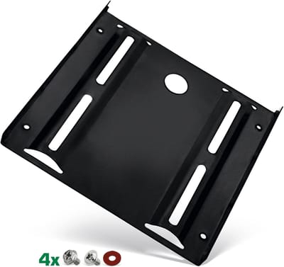 Inbouwframe Harde Schijf - Adapter Beugel - Opslag Uitbreiden - 2.5 naar 3.5 inch - 9.8 x 10.4 cm - Zwart