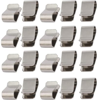 longziming -20-delige Roestvrijstalen U-Clips – 304 RVS Bevestigingsklemmen 21,4×12 mm – Zilverkleurige Paneel- en Kabelklemmen voor Industrie & Elektronica