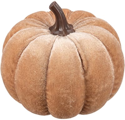 Clayre & Eef Decoratie Beeld Pompoen Beige Synthetisch Herfst decoratie