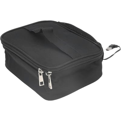 Draagbare Oven Tas 5V 2A USB Interface Auto Thermische Isolatie Oxford Stof Waterdicht Voedsel Opwarmen black