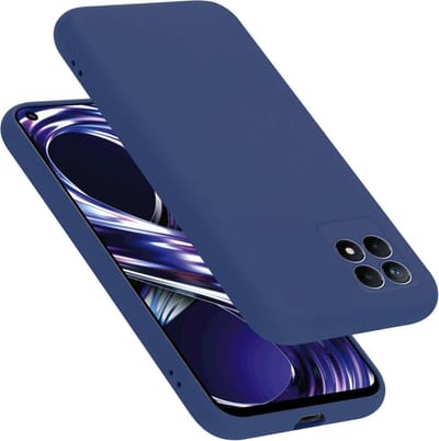Cadorabo Hoesje geschikt voor Realme 8i / Narzo 50 4G in LIQUID BLAUW - Beschermhoes gemaakt van flexibel TPU silicone Case Cover