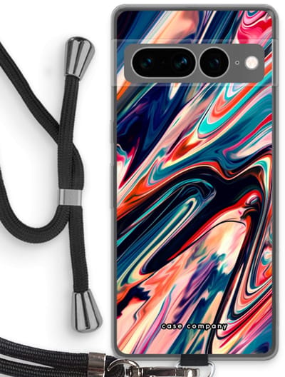 Case Company® - Hoesje met koord geschikt voor Google Pixel 7 Pro hoesje met Koord - Quantum Being - Telefoonhoesje met Zwart Koord - Bescherming aan alle Kanten en Over de Schermrand