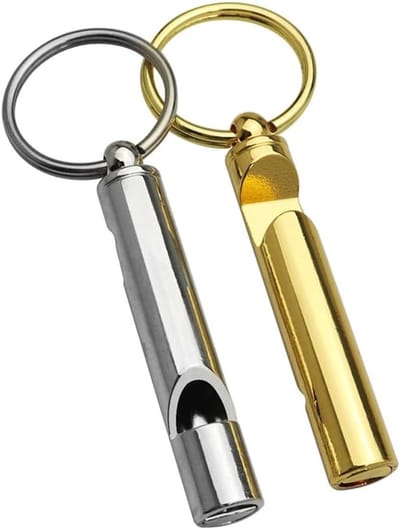 Flesopener Sleutelhanger met Noodfluitje - Ideaal voor Bier, Frisdrank en Kamperen - Set van 2 voor Cadeaus en Buitenactiviteiten