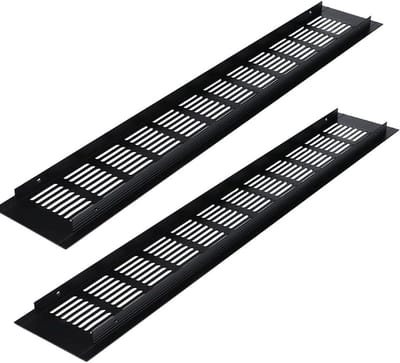 Ventilatieroosters - Luchtopeningen Roosters - Ventilatie Verbeteren - Aluminiumlegering - 80MM*600MM - Zwart