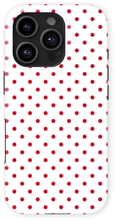 Polka Dots Hoesje geschikt voor iPhone 16 Pro | Geschikt Voor Mag | Stippen Design Backcover geschikt voor iPhone 16 Pro Cherry Dots