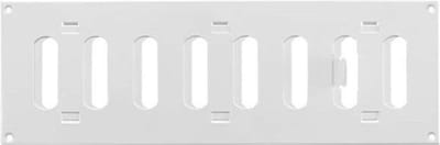 Metalen instelbaar rechthoekige sleuf rooster 300x100 wit - MR3010R - RAL9016