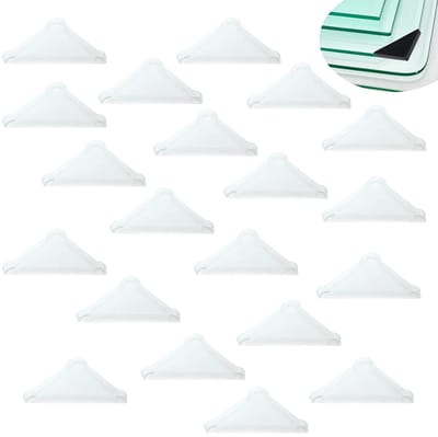 Dailygoods- Hoekbescherming 20 Stuks - Driehoekige Hoekbeschermers - Kunststof - Herbruikbaar - 4mm x 50mm - Bescherming voor Glas/Spiegel
