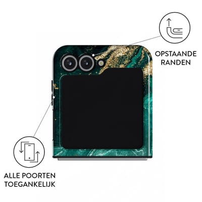 Burga Tough Backcover geschikt voor Samsung Galaxy Z Flip 6 - Emerald Pool