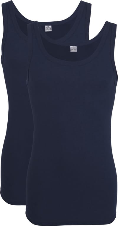 Gotzburg heren singlets Feinripp (2-pack) - blauw