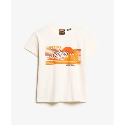 Superdry - Gestreept Outdoor T-shirt met aansluitende pasvorm - Dames - T-shirts