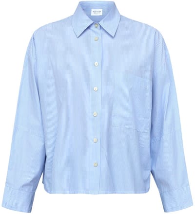 SisterS point Blouse Irine sh1 19660 blue/White stripe Maat - XS
