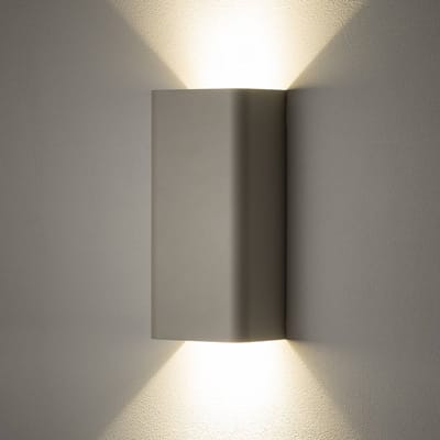Nowodvorski Lighting Wandlamp Bergen, lichtgrijs, metaal, 23 cm hoog, GU10