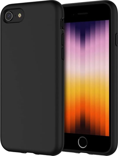 Podec Telefoonhoesje Geschikt voor iPhone SE 2022 / 2020 - Hoesje En Screenprotector - Zwart - Beschermglas