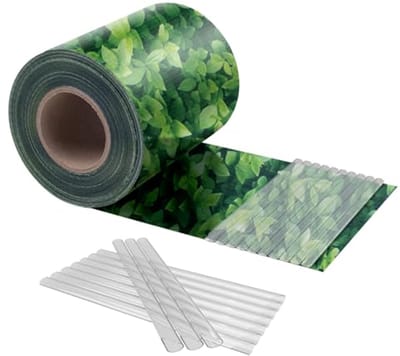 Pvc-Inkijkbescherming voor Dubbelstaafmatten - 35m x 19cm - Inclusief 20 Clips - Windscherm voor Tuinhek en Balkon