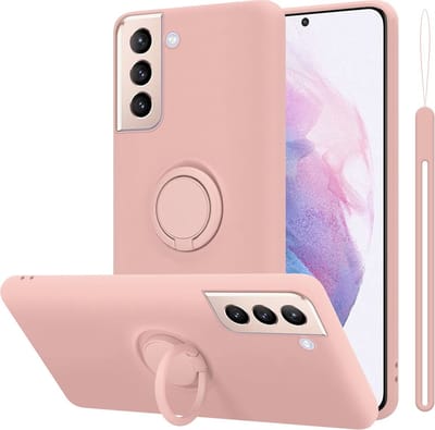 Cadorabo Hoesje geschikt voor Samsung Galaxy S24 in LIQUID ROZE - Beschermhoes van flexibel TPU silicone Case Cover met ring