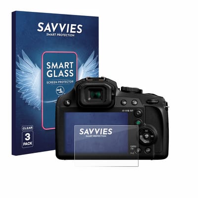 3 Stuks Savvies Screenprotector - geschikt voor Panasonic Lumix DC-FZ82 / FZ82D - beschermfolie glas transparant