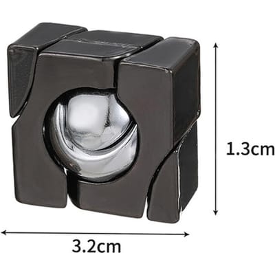 Hersenkraker Puzzel 3D Ontgrendelen Decompressie Speelgoed Voor Volwassenen Kinderen Uitdagingsspellen Metalen Ingenieuze Spellen gray