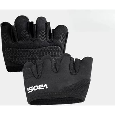 Gants Demi-Doigts Anti-Ampoules Quatre Doigts Antidérapants Respirants Pour Pilates Yoga Fitness Hommes Femmes Sports XL noir