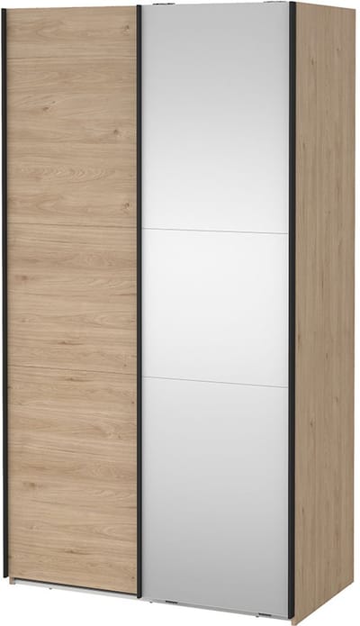 Como schuifdeurkast 2 deuren 120x220cm eikdecor.