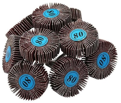 Dailygoods - 20 stuks waaierslijper, schuurmiddel, polijstwielen, 80 korrel, polijstschijf, lamellenslijper, schuurvakken, polijstaccessoires voor accuschroevendraaier, dremel roterende gereedschappen