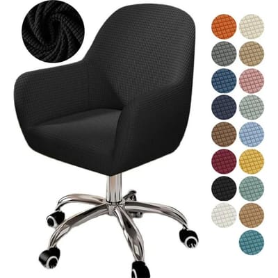 1/2/4/6 Stuks Hoge Armstoelhoes Stretch Eetkamerstoelhoezen Polar Fleece Computer Armstoelhoes Kantoor Studiestoelen Slipcovers 1pc gray