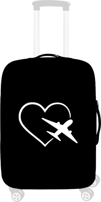 Somstyle Elastische Kofferhoes - Maat M - Beschermhoes voor Koffer - Bagagehoes - Travel Love