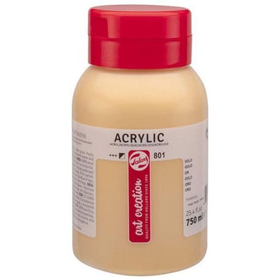 Peinture acrylique - Or - 801 - Pot de 750 ml - Talens Art Creation