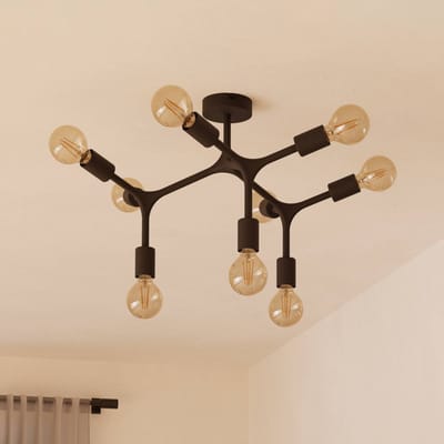 EGLO Bocadella 1 Plafondlamp - E27 - Ø 64 cm - Zwart