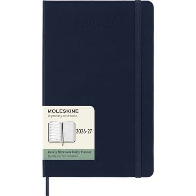 Moleskine 18 Maanden Agenda - 2026/27 - Wekelijks - Large - Harde Kaft - Saffier Blauw