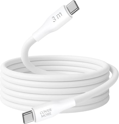 Oplaadkabel geschikt voor Samsung a53, a56, smartphone, tablet - Usb C kabel kort - Usb C naar usb C - Snelladen - Super fast charging - 3 meter - Lang - Wit