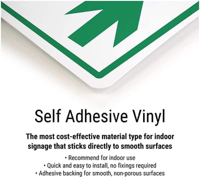 Self-Adhesive Brandblusser Signaal, Water-ID, Portret 75 mm x 200 mm, Groen/Rood