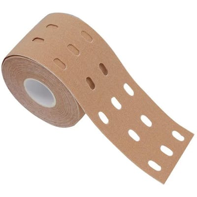 5cm Geperforeerde Kinesiologie Elastische Kleefband Katoen Spierbescherming Atleten Ademende Gym Sporten Lijm Kniebeschermer