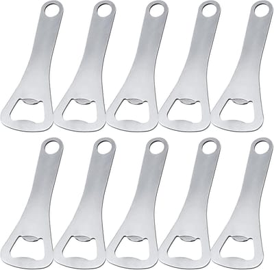 Flesopener 10 stuks - roestvrij staal - barkeeper - perfect voor thuisgebruik - ShopVlot