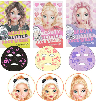Top Model TOPModel sheetmasker glitter BEAUTY and ME Opmaken en sieraden