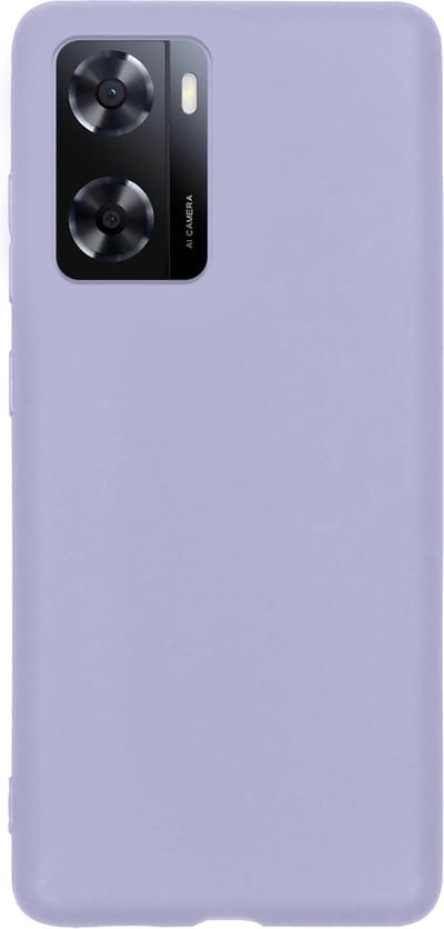 Hoes - Geschikt voor OPPO A57s - Sterk & Shockproof - Hoesje Cover - Siliconen Case - Lila