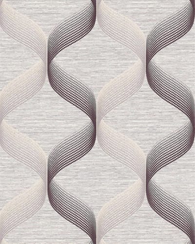 Retro behang EDEM 1034-14 vinylbehang gestructureerd met grafisch patroon glinsterend crème beige bruin 5,33 m2