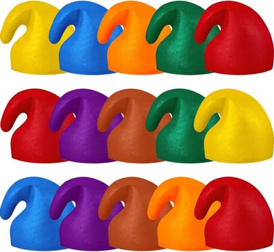 Kleurrijke Kabouterhoeden voor Volwassenen - Ideaal voor Carnaval, Halloween en Verjaardagsfeesten - Groepskostuumaccessoires voor een Feestelijke Look